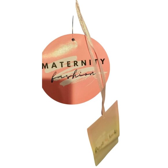 First Kick Maternity Women Dark Blue Denim Color Adjustable Maxi Dress Sz L NWT - Picture 6 of 10